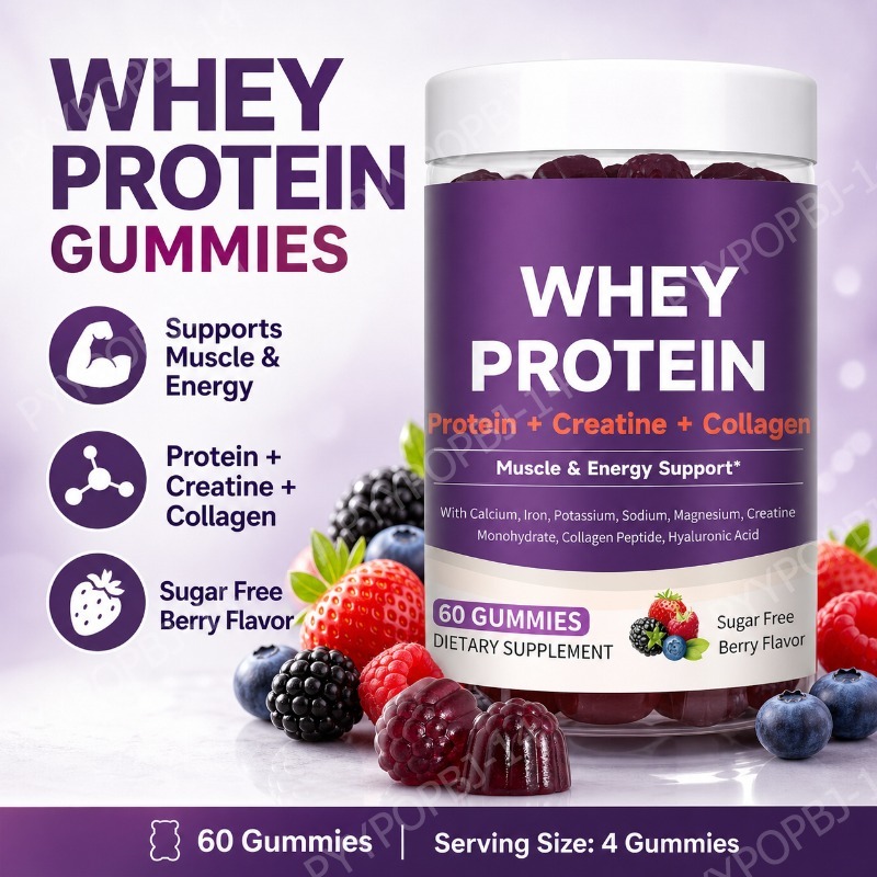 Fitness Nutrition Whey Protein - Protein Gummies with Whey Creatine Collagen
