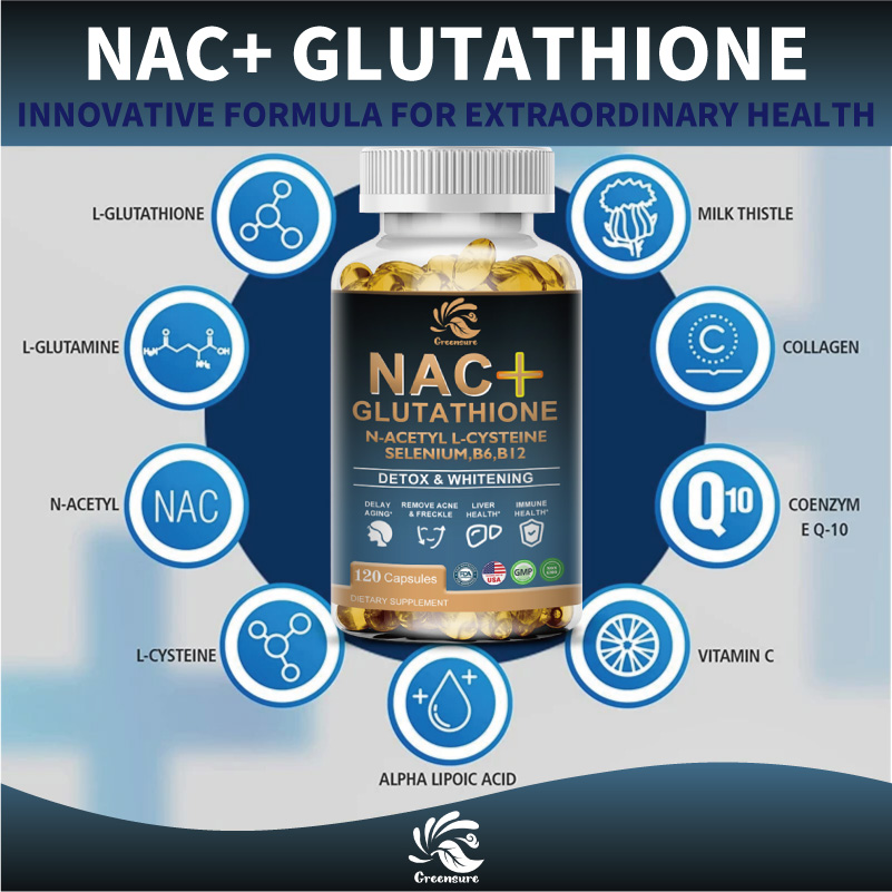Greensure NAC Glutathione Caps - Nac N Acetyl Cysteine review and price